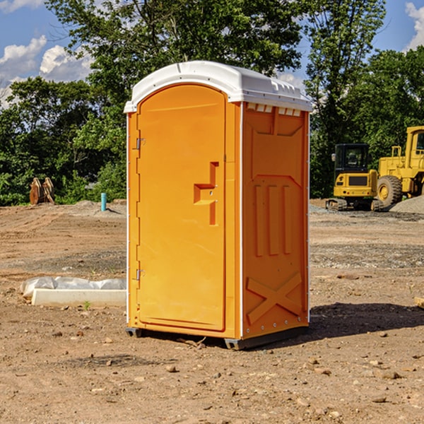 can i customize the exterior of the portable restrooms with my event logo or branding in Grant IA